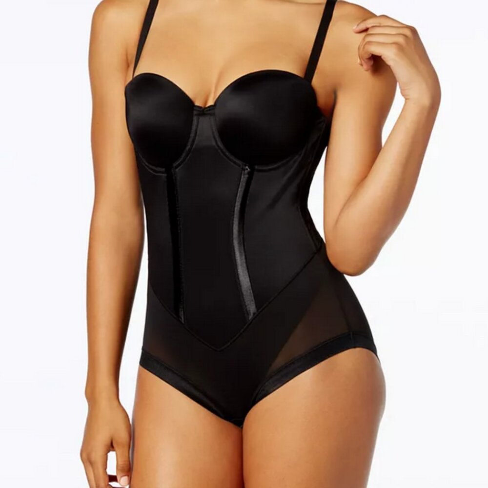 MaidenForm Firm Tummy-Control Easy Up Strapless Bodysuit 40D